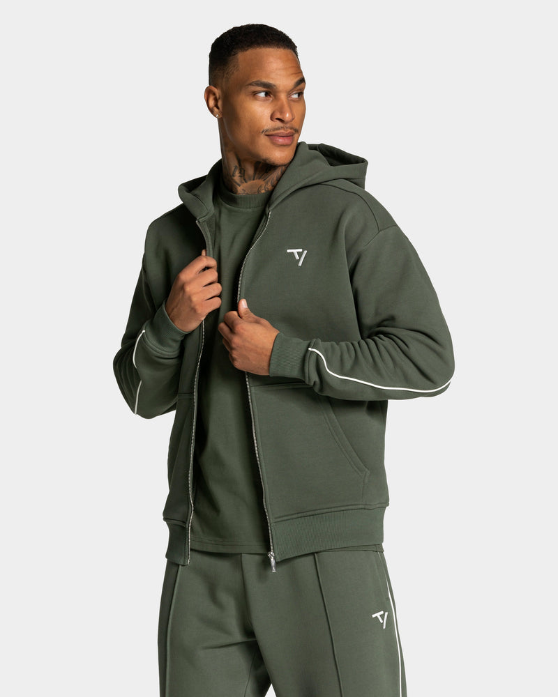 Veste de sport zippée Contrastline « kaki »