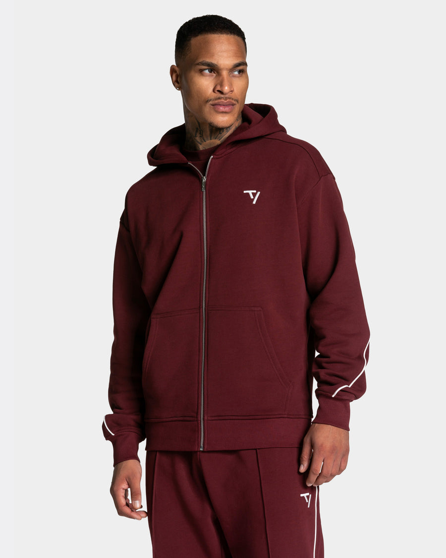 Veste de sport zippée Contrastline « bordeaux »