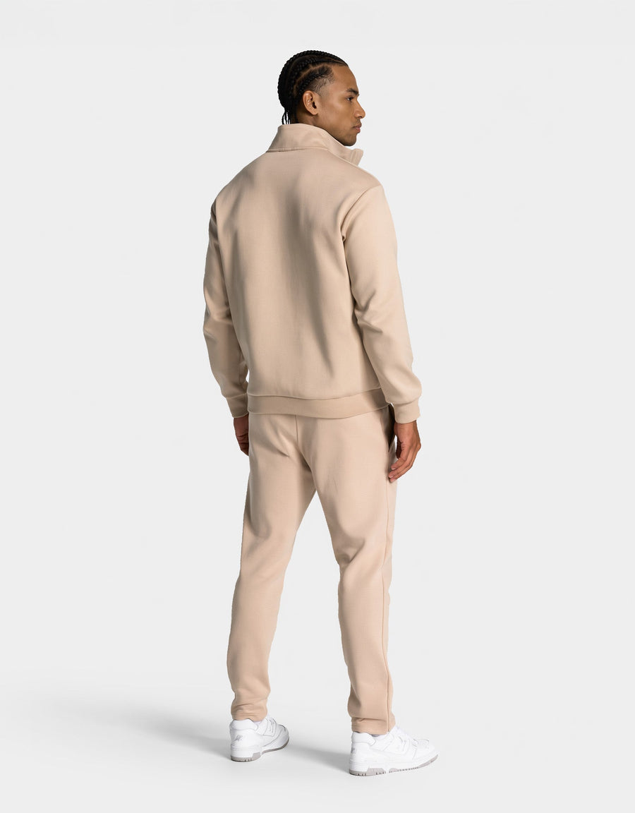 Sweat-shirt demi-zippé Prime « beige »