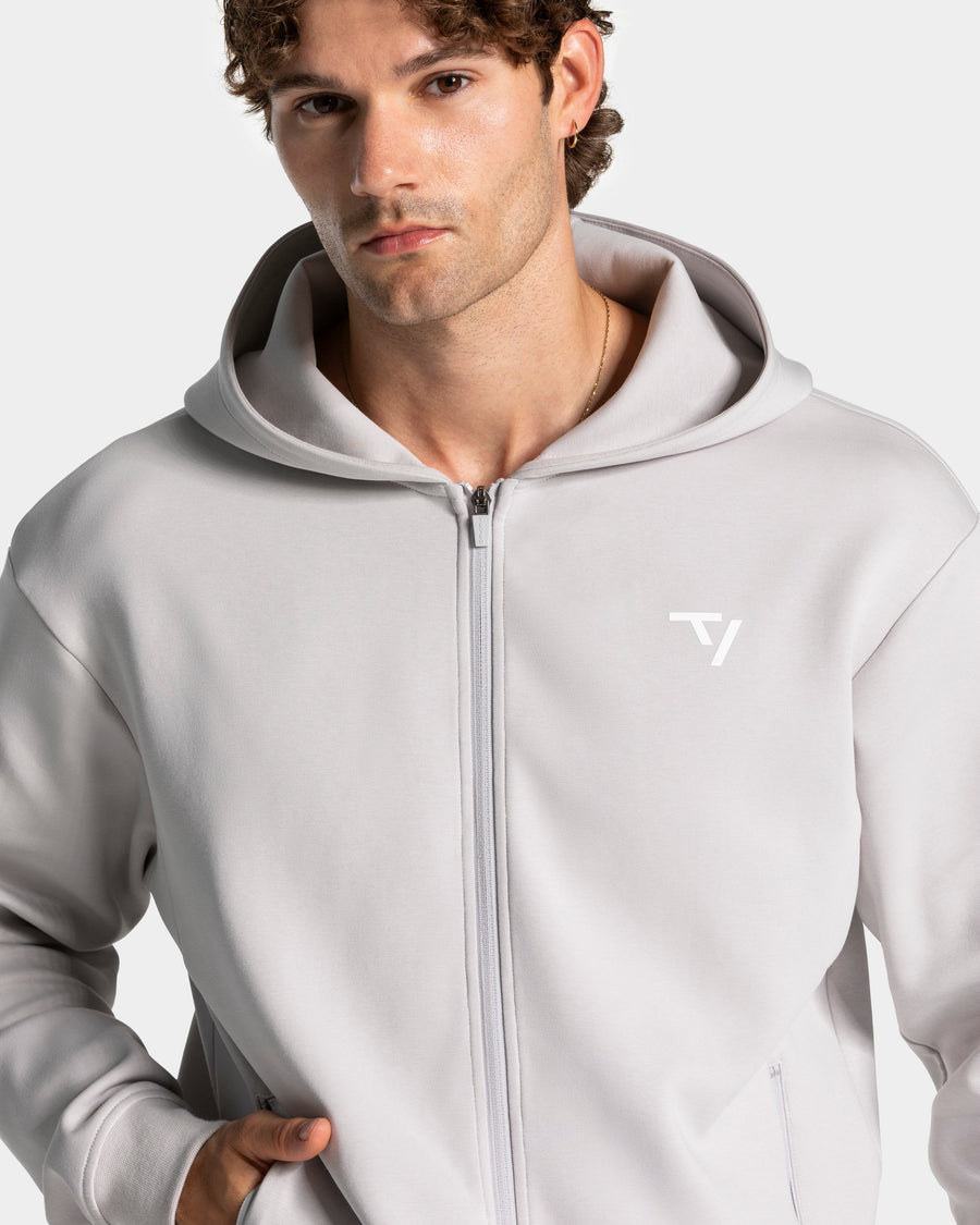 Sweat à capuche zippé Prime « Silver »