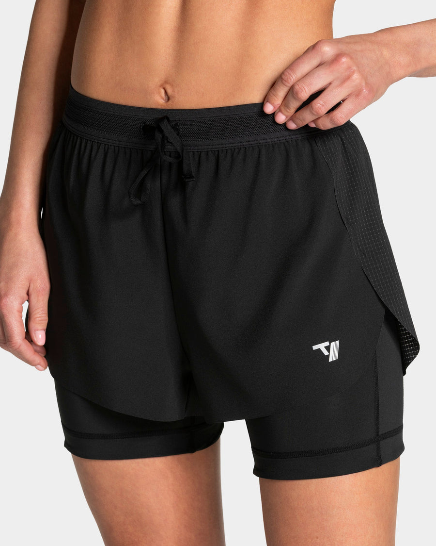 Short 5 pouces 2-en-1 RUN « Noir »