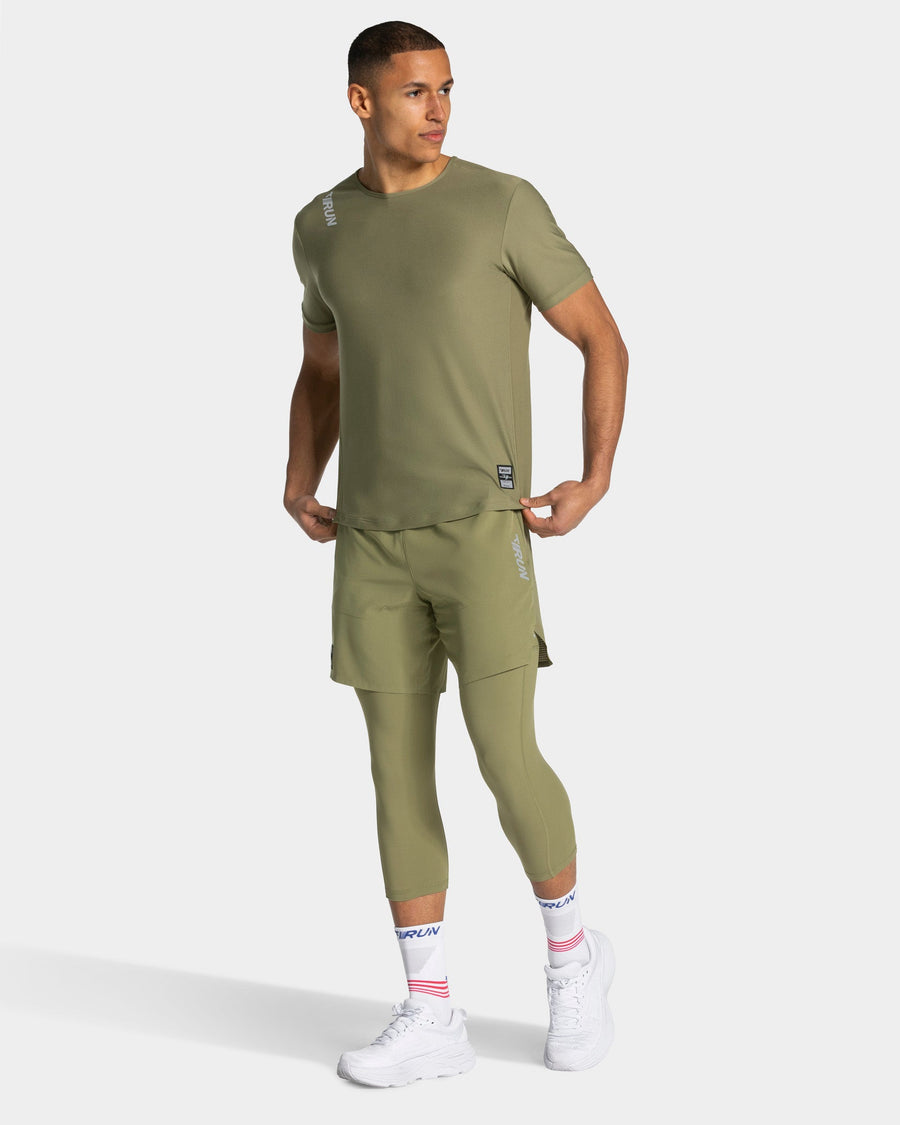 Collant 3/4 RUN « Olive »