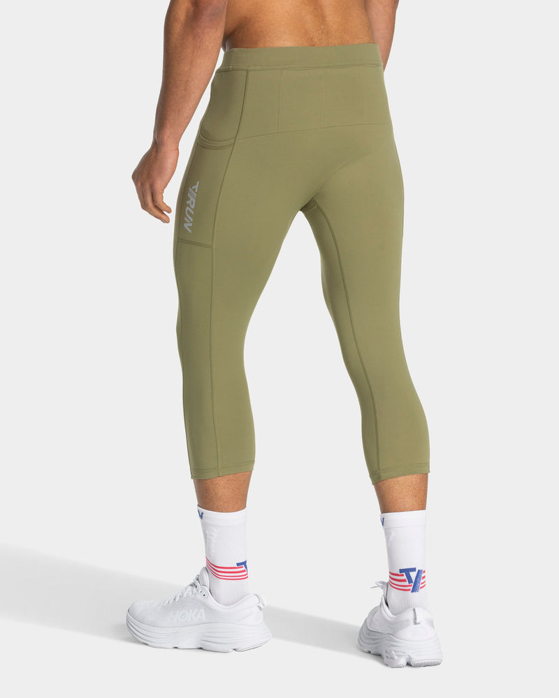 Collant 3/4 RUN « Olive »