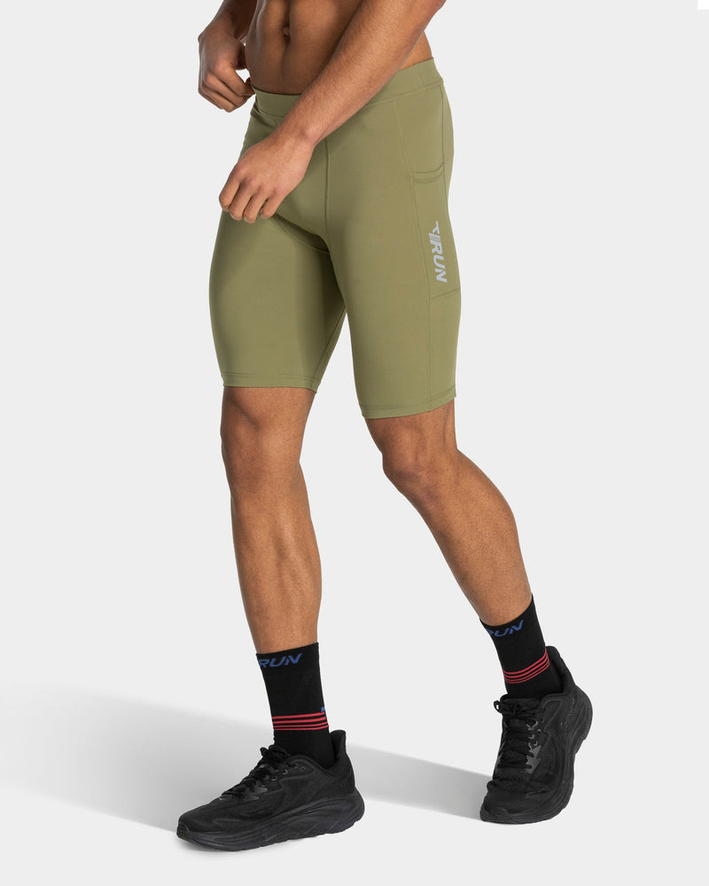 Demi-collant 9 pouces RUN « Olive »