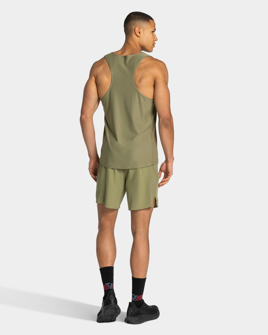 Short 7 pouces RUN « Olive »