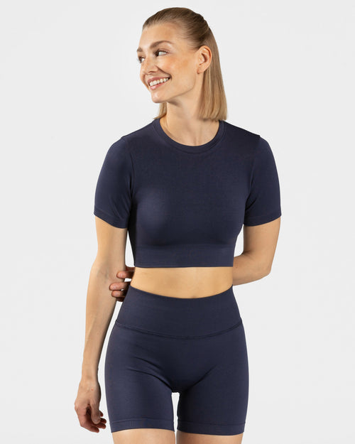 Crop top Sensation « bleu foncé »