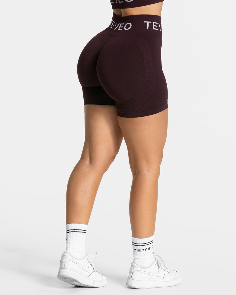 Short Covert Scrunch Signature « Merlot »