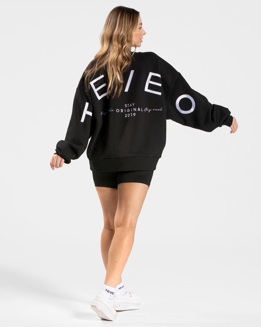 Sweat-shirt oversize Signature « noir »