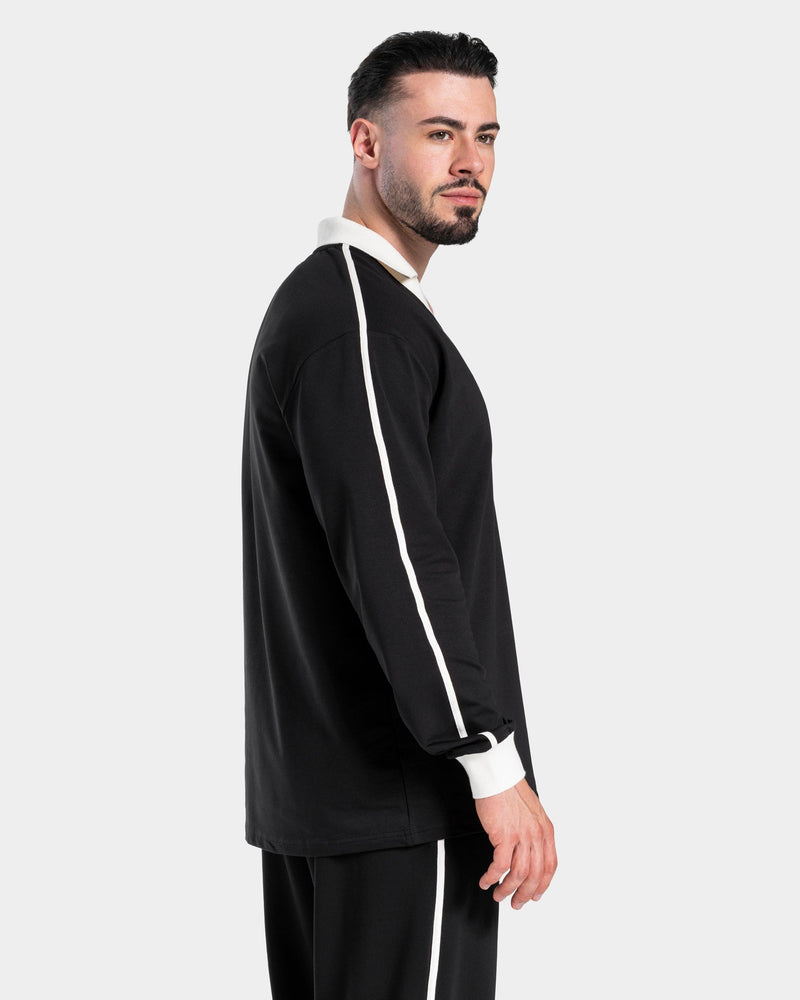 Polo à manches longues Soft « Noir »