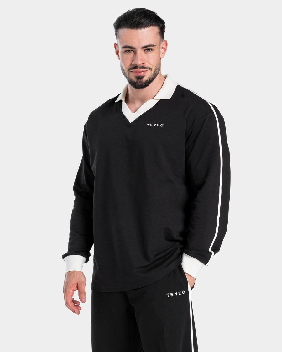 Polo à manches longues Soft « Noir »