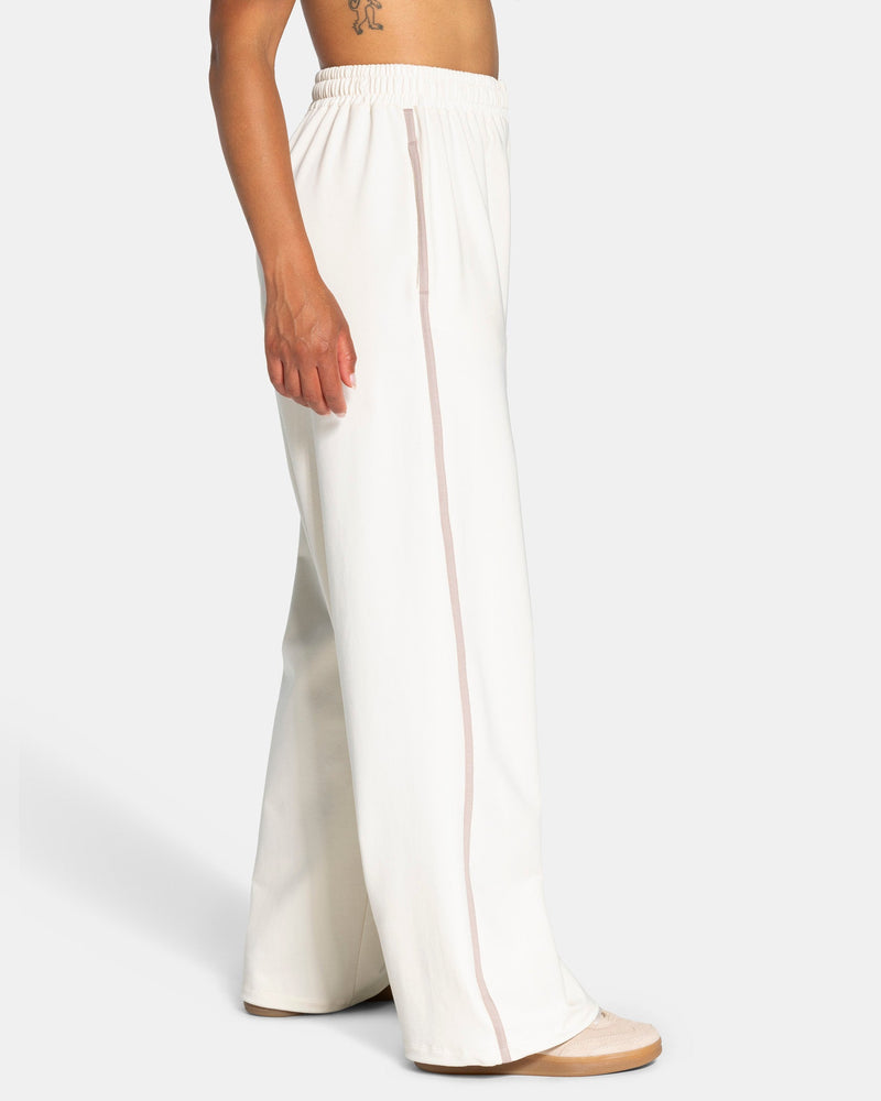 Pantalon de jogging Wide Leg coupe longue Soft « Blanc cassé »