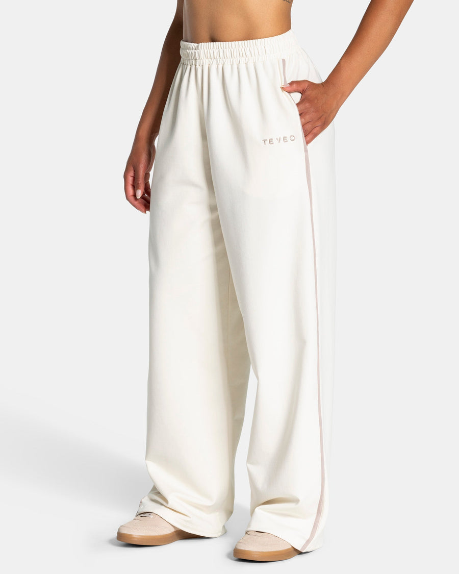 Pantalon de jogging Wide Leg coupe longue Soft « Blanc cassé »