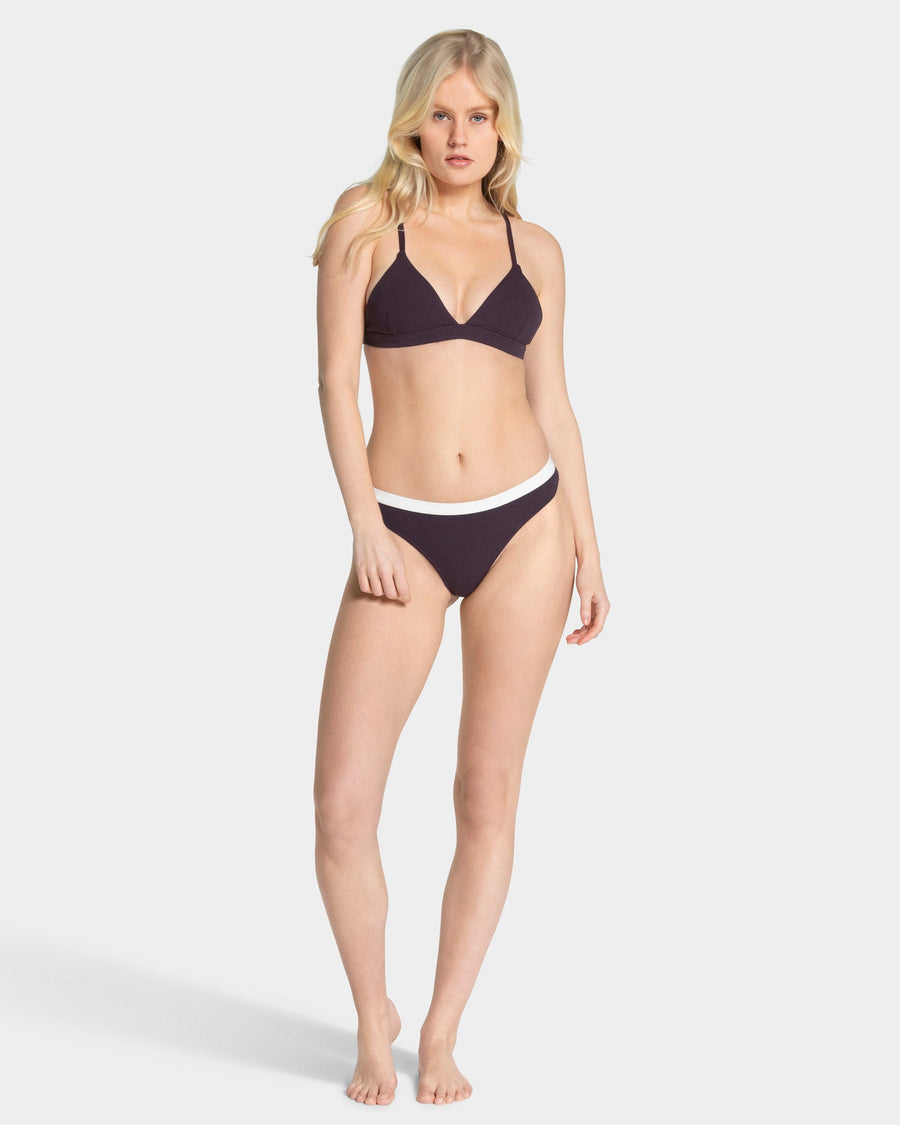 Brassière côtelée Soft « Blackberry »
