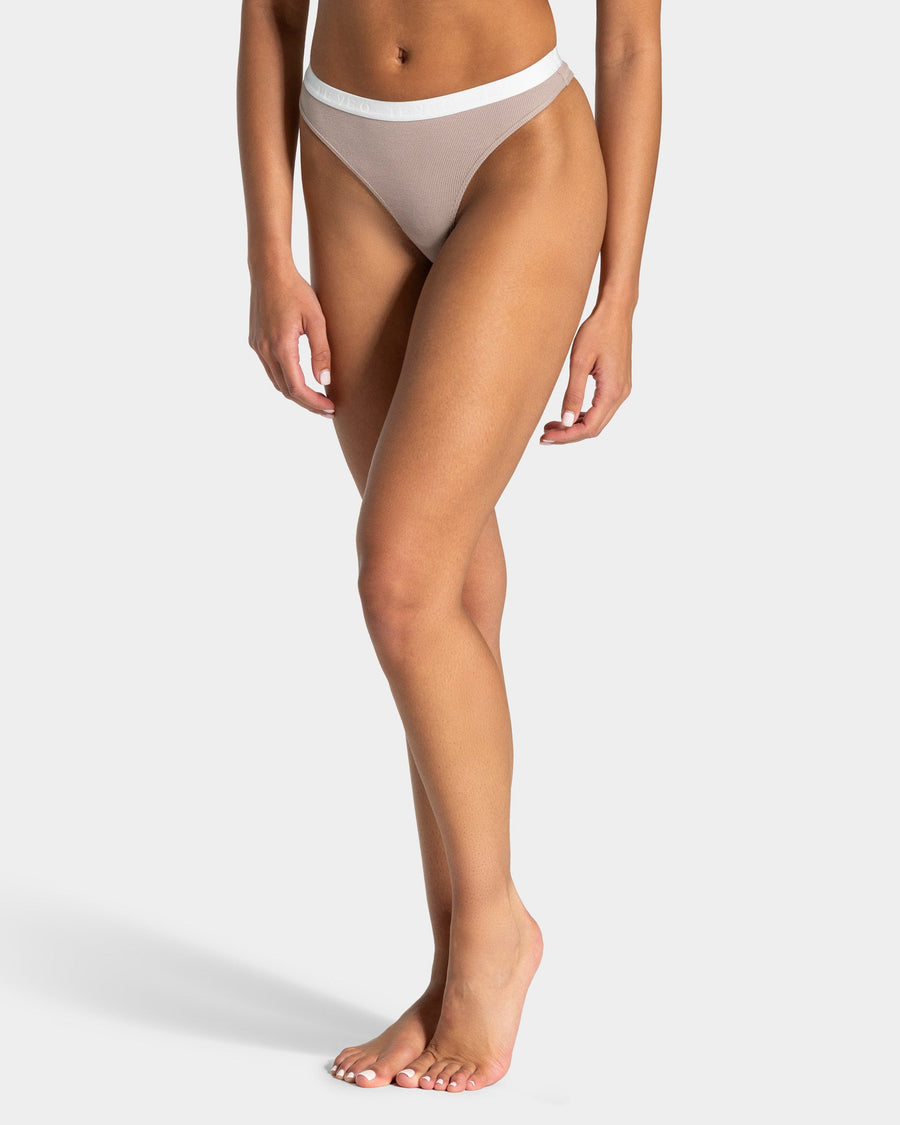 Tanga côtelé Soft « Cappuccino »