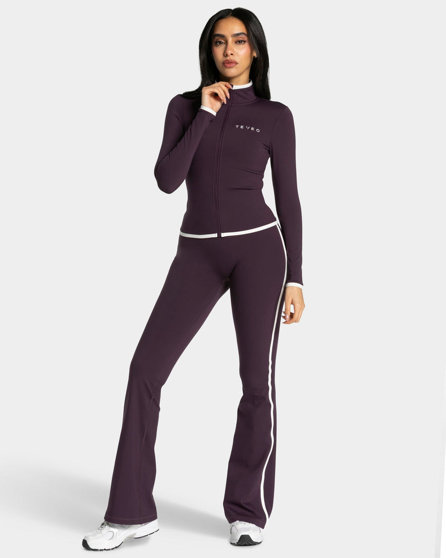 Veste de sport zippée sculptante Soft « Blackberry »