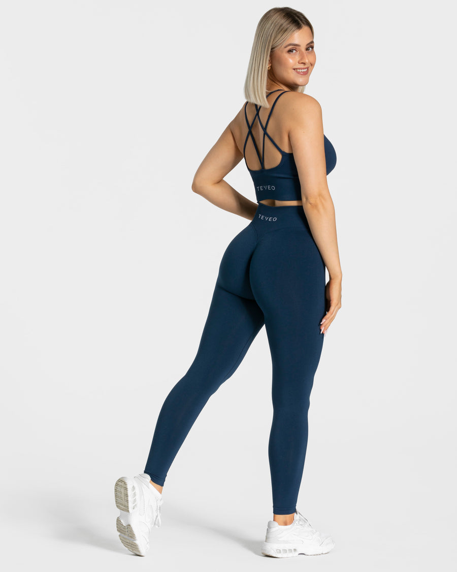 Legging Statement Scrunch « bleu foncé »