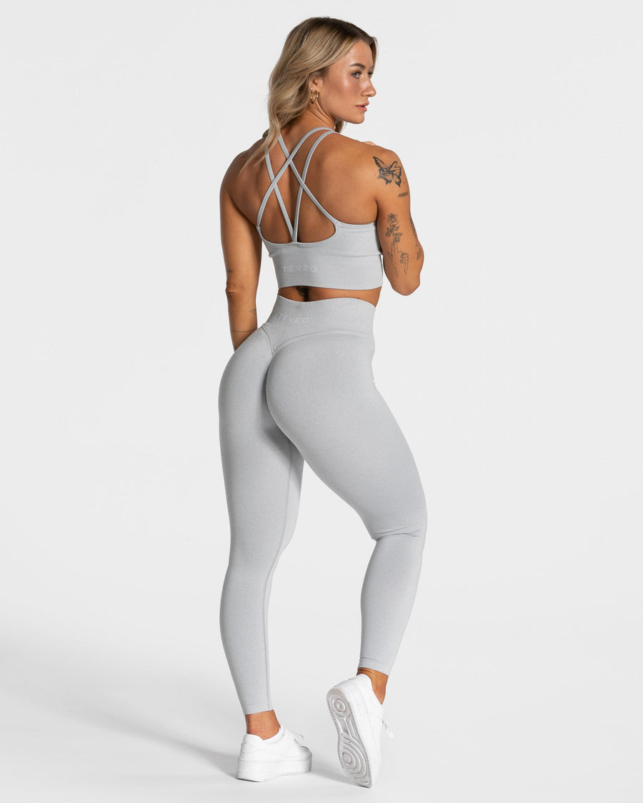 Legging Statement Scrunch « gris clair »