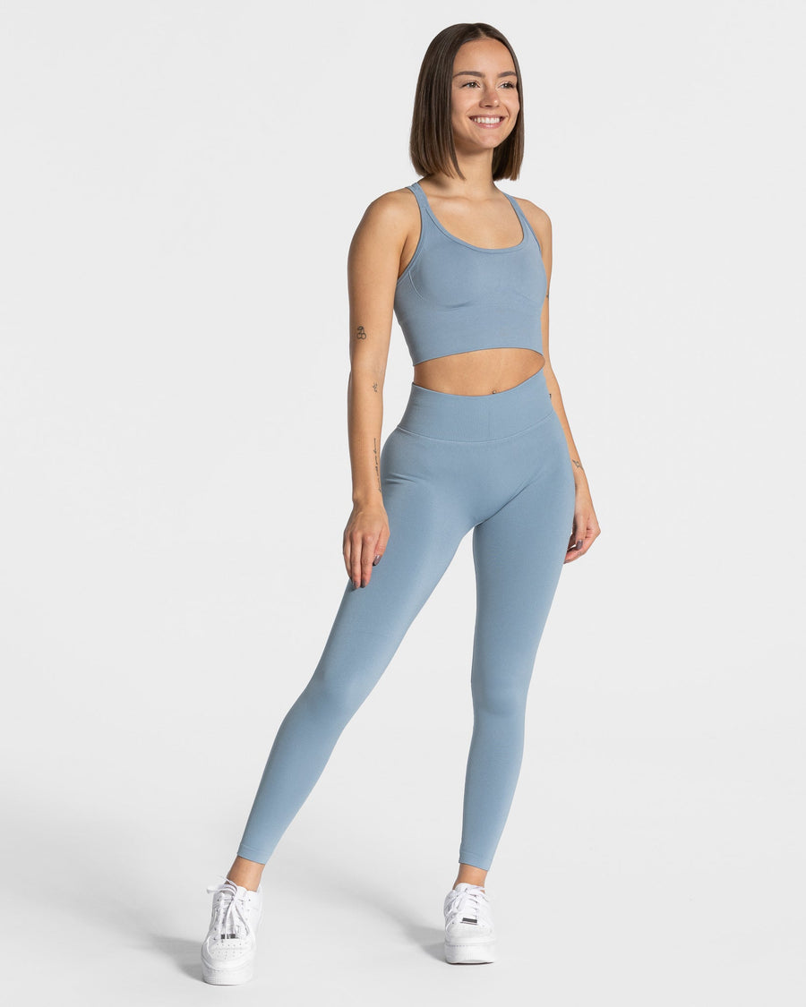 Legging Statement Scrunch « bleu acier »