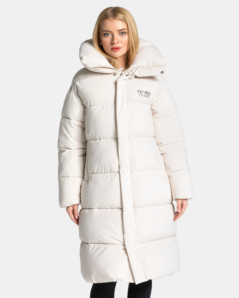 Doudoune longue Studio « Cream »