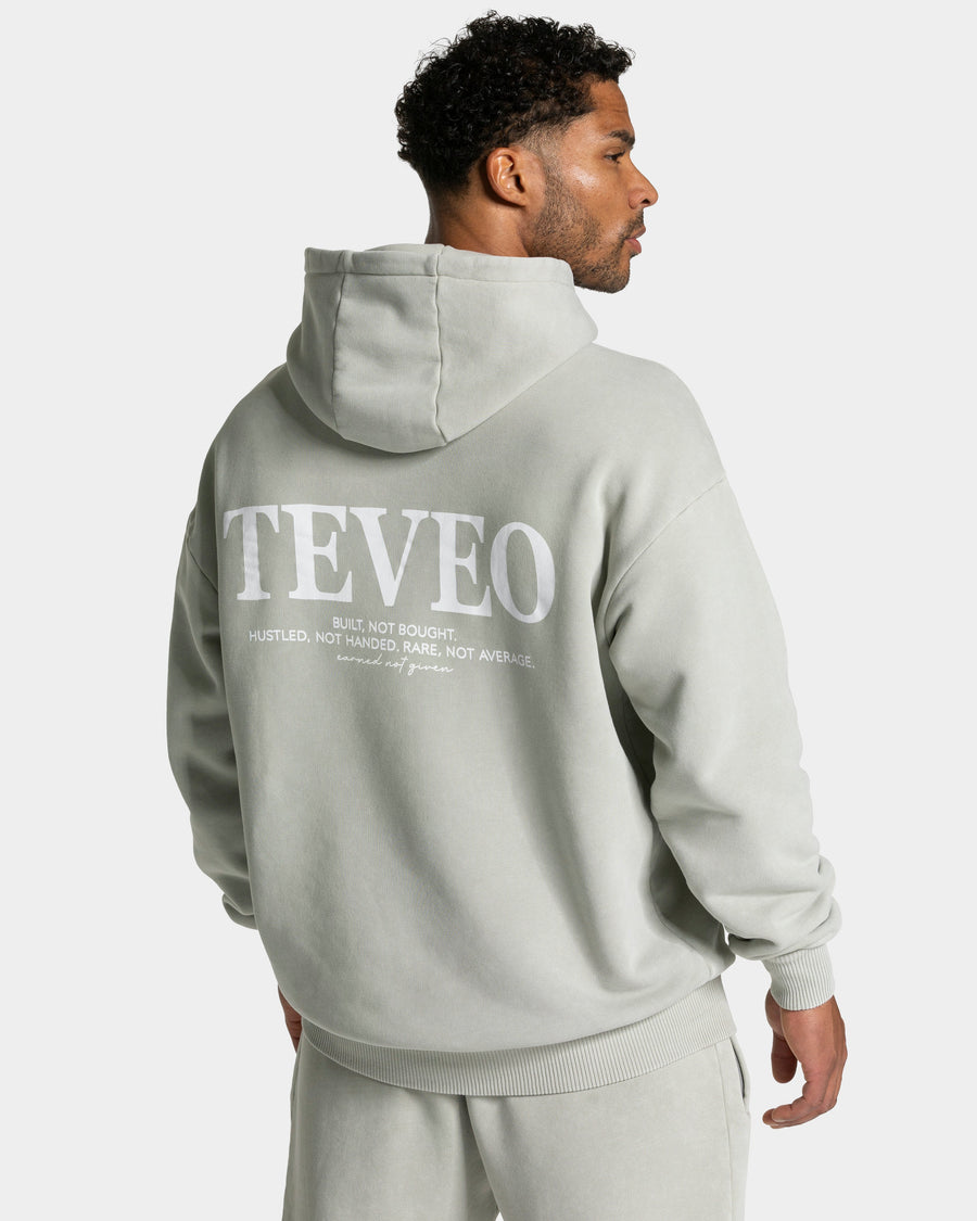 Sweat à capuche Acid « vert sauge »