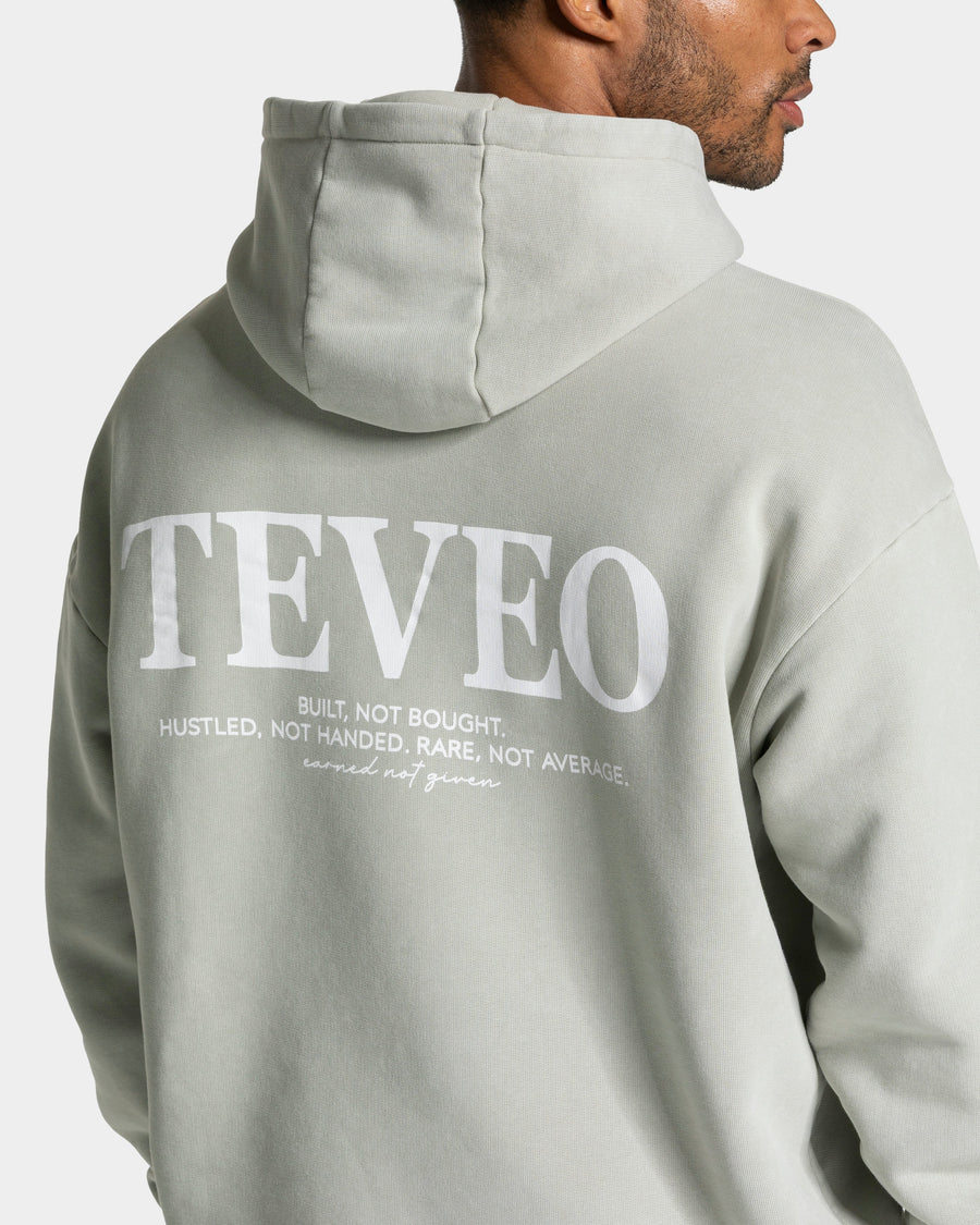 Sweat à capuche Acid « vert sauge »
