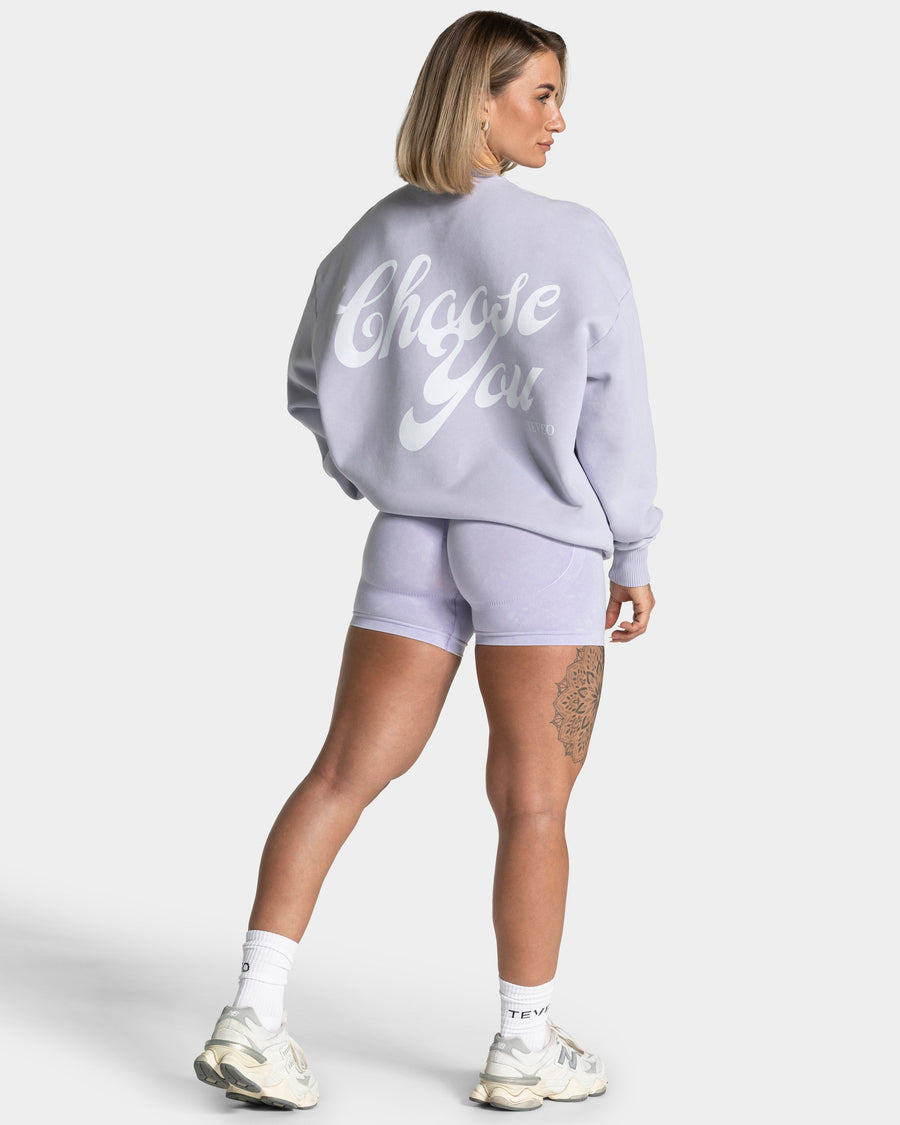Sweat-shirt Acid oversize « lilas »