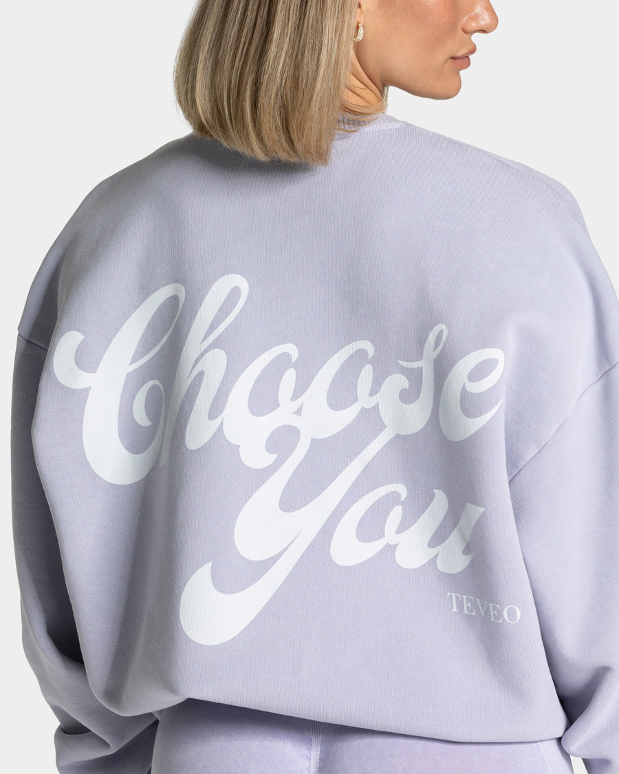 Sweat-shirt Acid oversize « lilas »