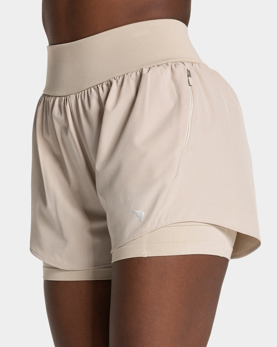 Short 2-en-1 END Running « Latte »
