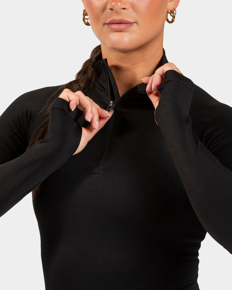 Half zip END Running « noir »