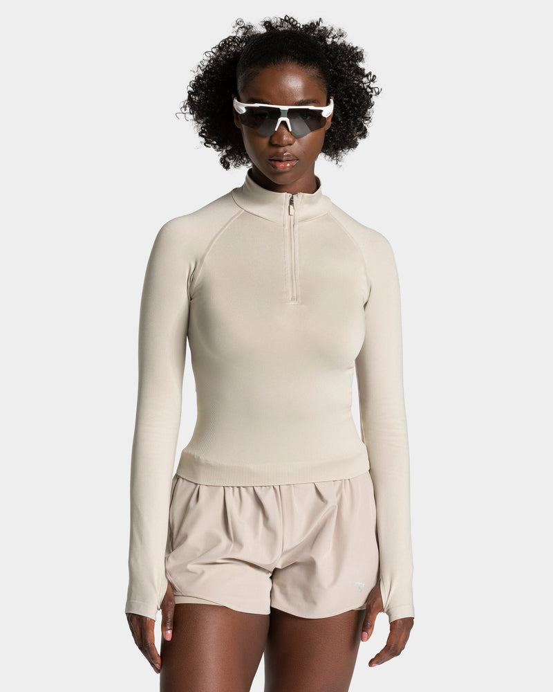 Half zip END Running « Latte »