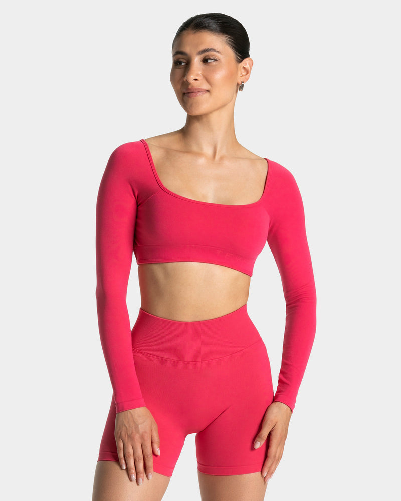 Haut à manches longues Backless Femme « berry »