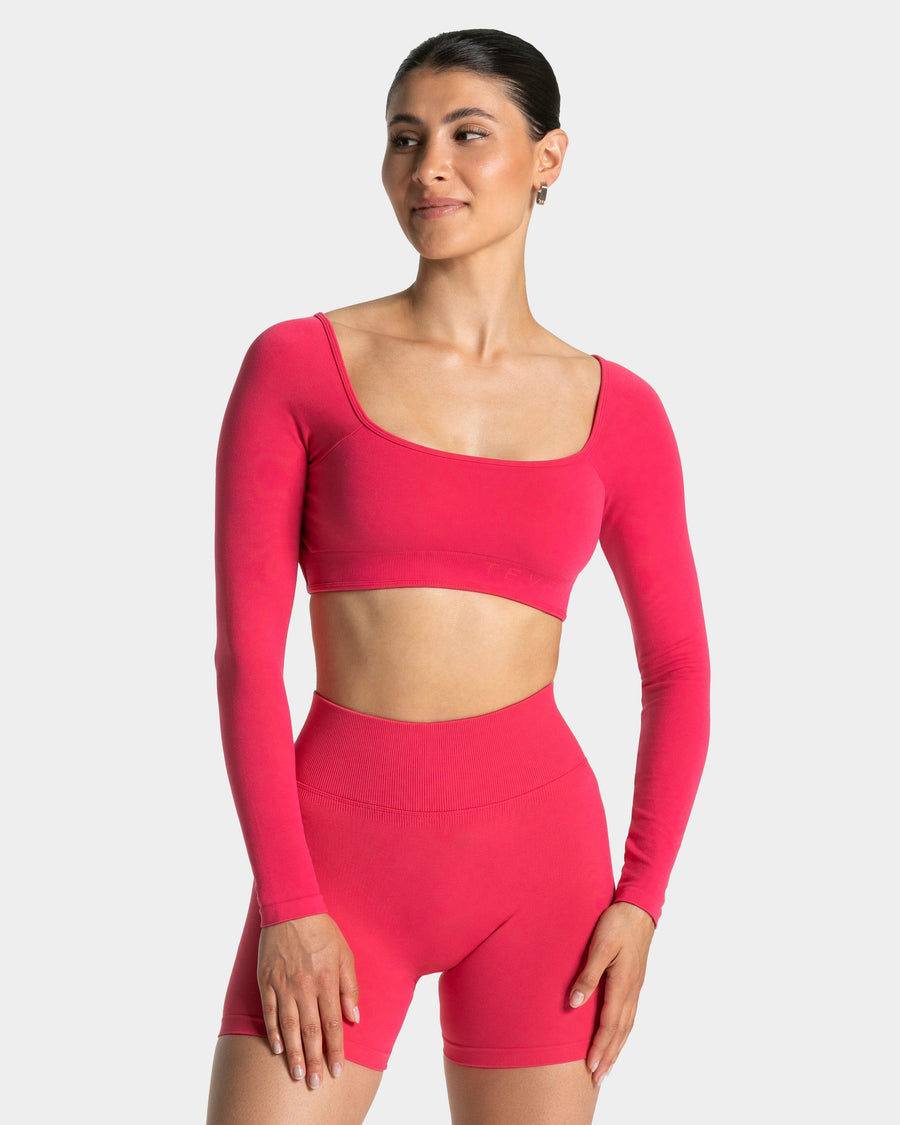 Haut à manches longues Backless Femme « berry »