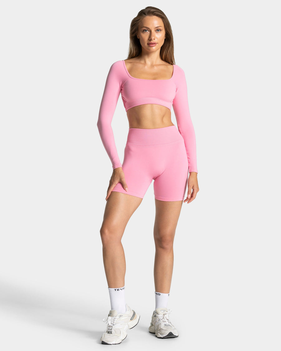 Haut à manches longues Backless Femme « rose »