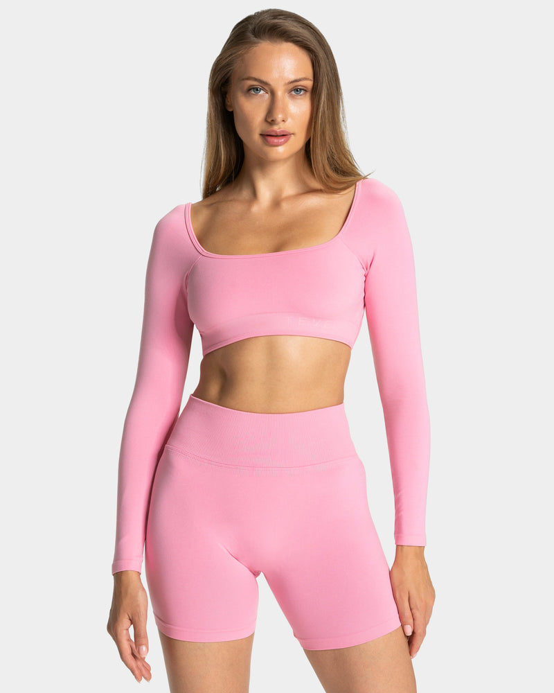 Haut à manches longues Backless Femme « rose »