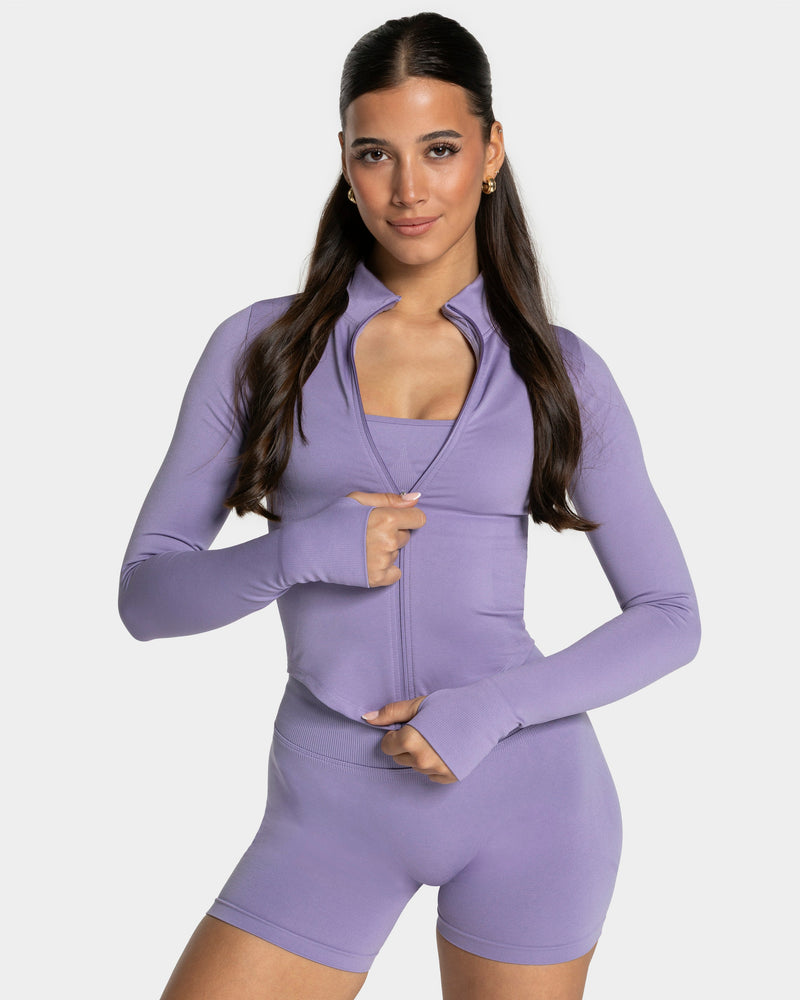 Veste de sport zippée Shaping Femme « lavande »
