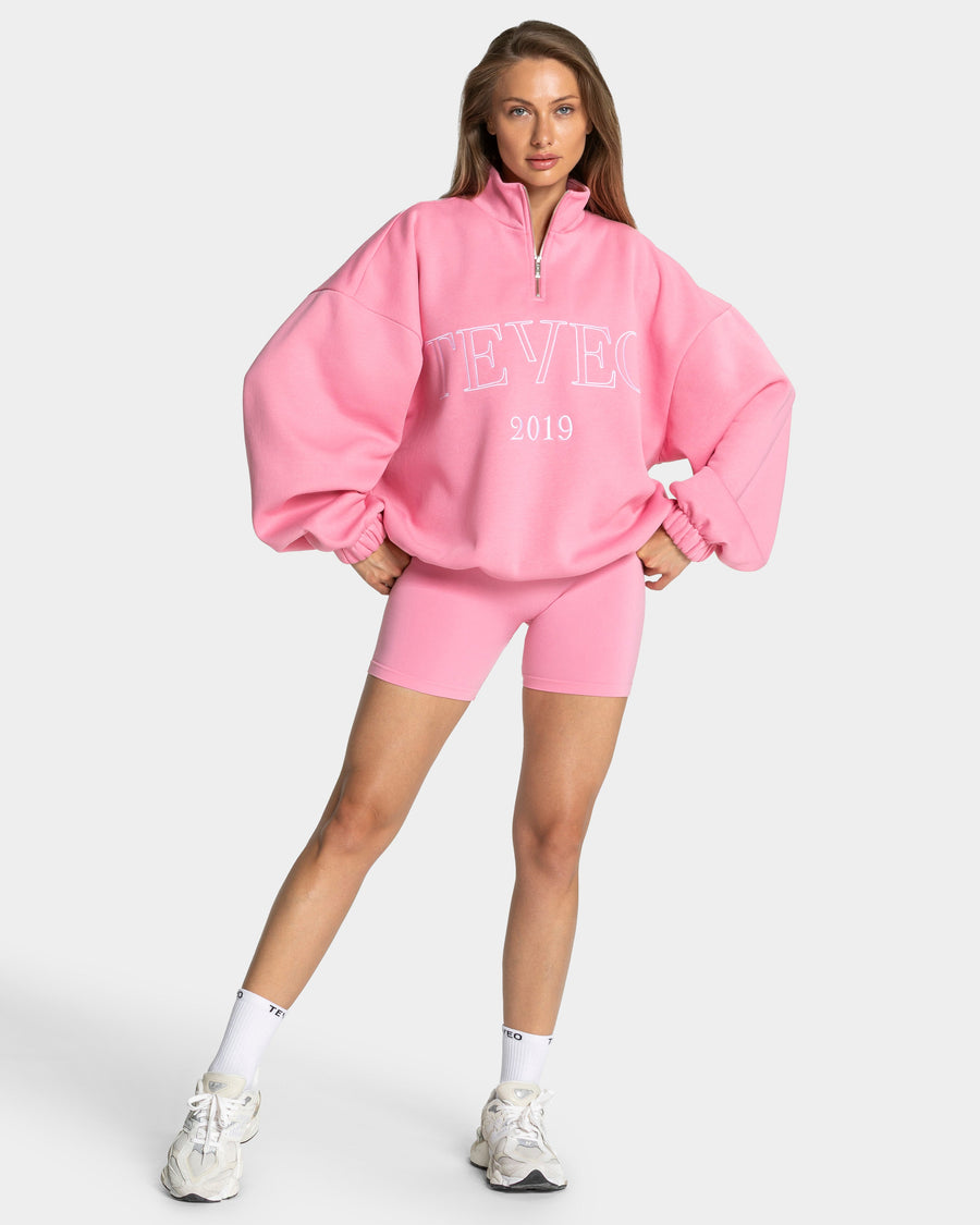Sweat-shirt demi-zippé Femme « rose »