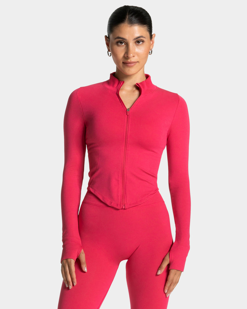 Veste de sport zippée Shaping Femme « berry »