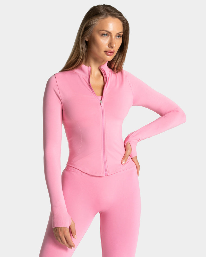 Veste de sport zippée Femme Shaping « rose »