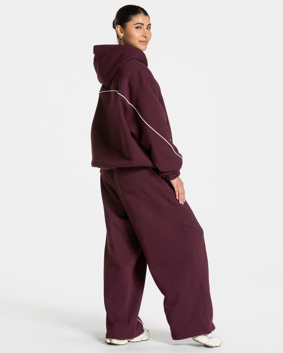 Sweat à capuche Contrastline « prune »