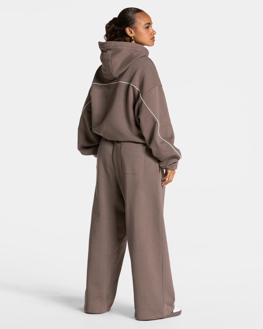 Sweat à capuche Contrastline « moka »