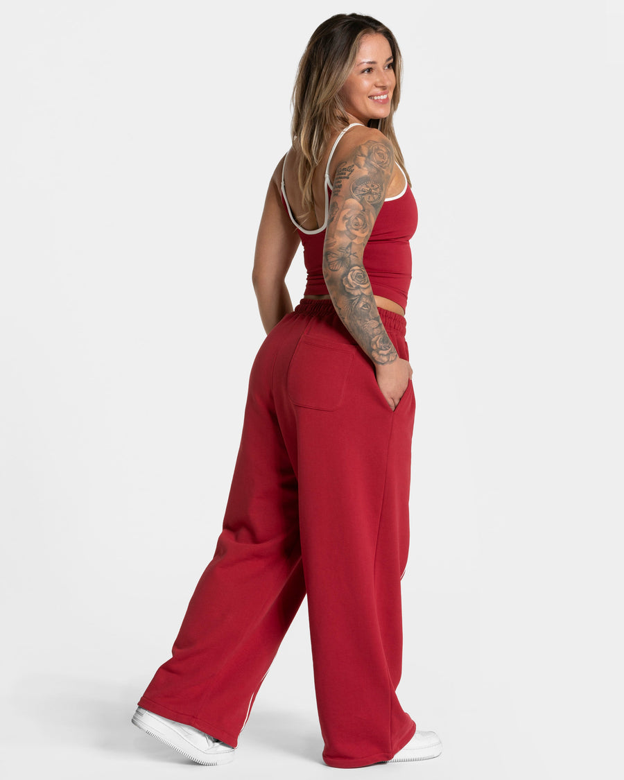 Pantalon de jogging Contrastline Wide Leg « Cherry »