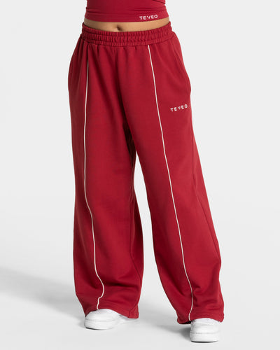Pantalon de jogging Contrastline Wide Leg « Cherry »