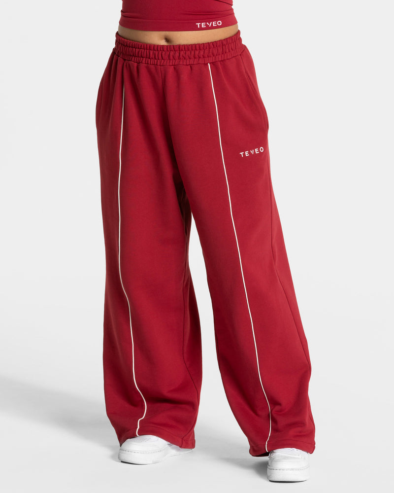 Pantalon de jogging Contrastline Wide Leg « Cherry »