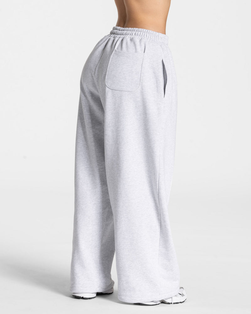 Pantalon de jogging Contrastline Wide Leg « blanc chiné »