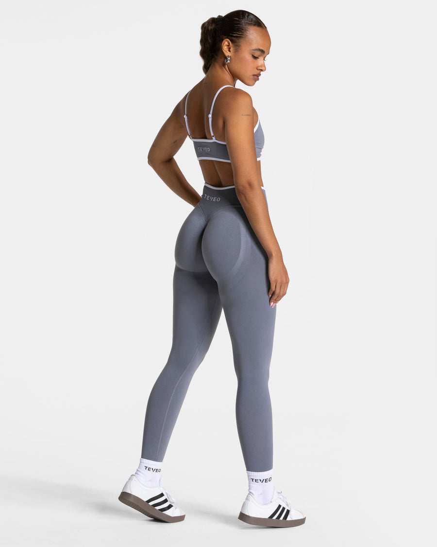 Legging Contrastline Sculpt scrunch « argenté »