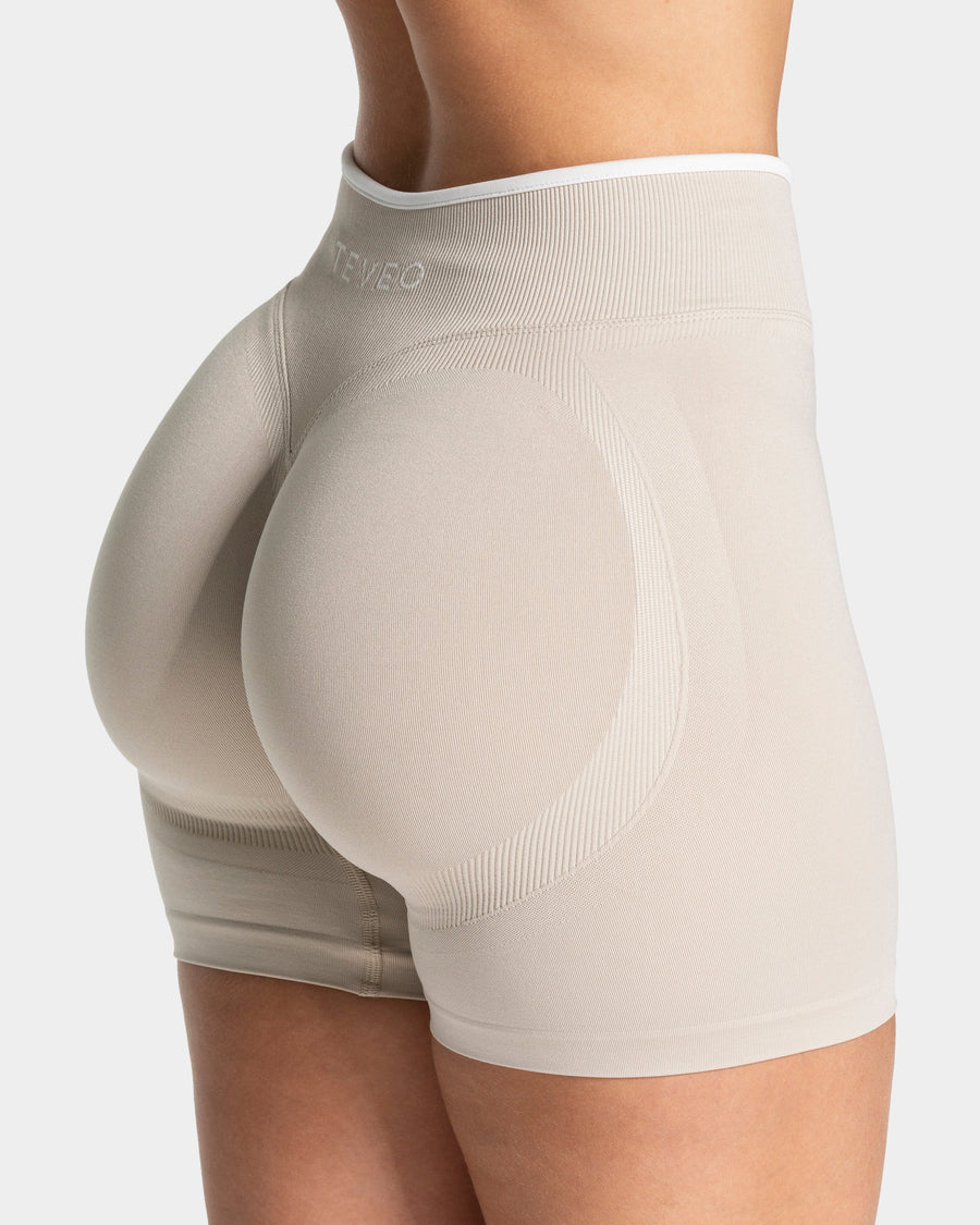 Short Sculpt scrunch Contrastline « Cream »