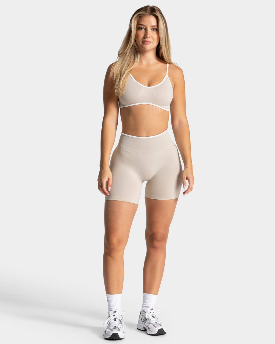 Short Sculpt scrunch Contrastline « Cream »