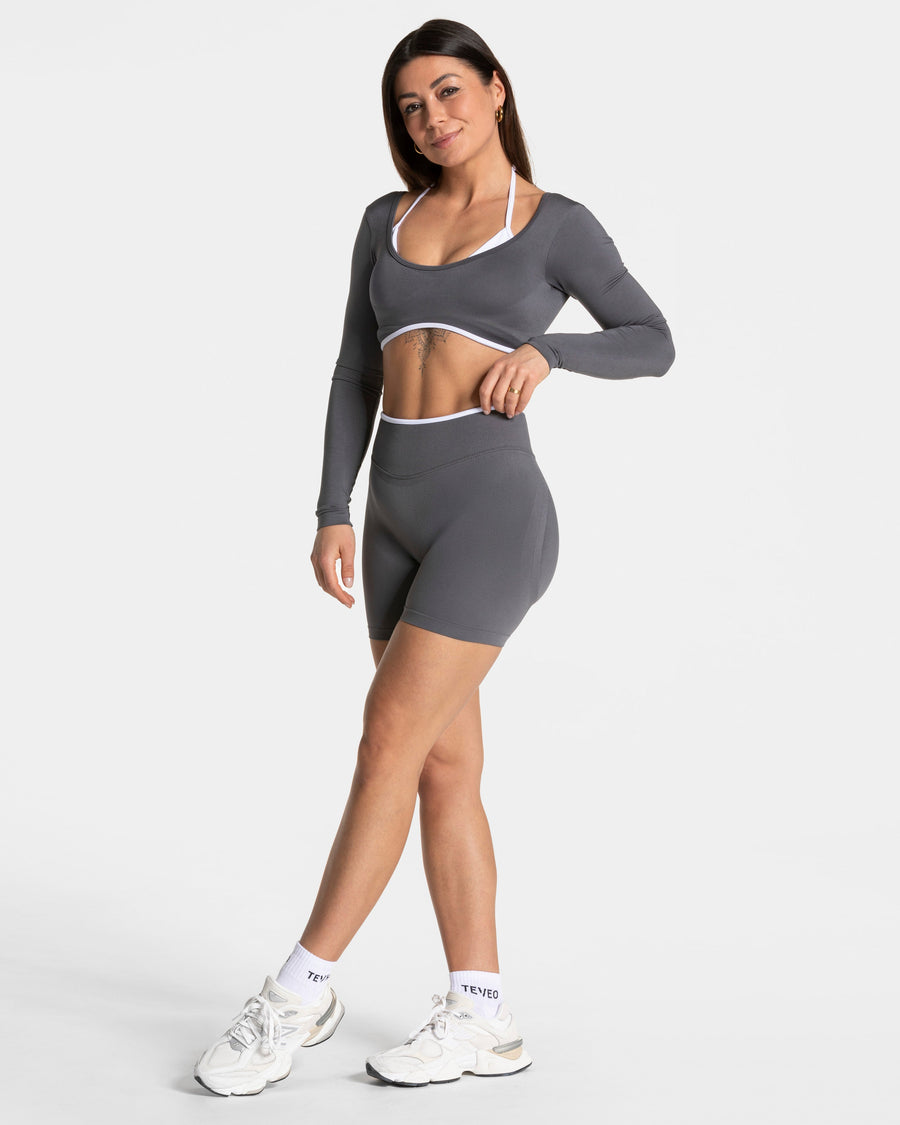 Short Contrastline Sculpt scrunch « graphite »