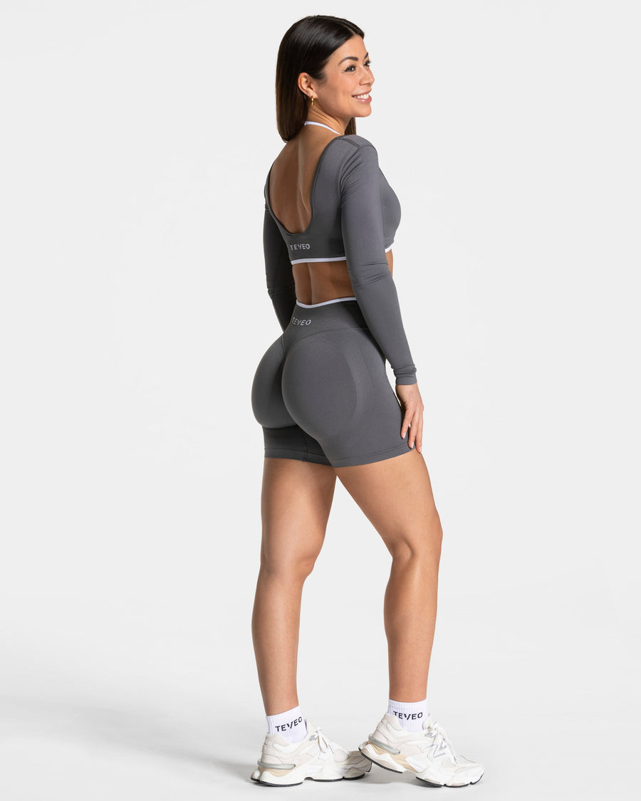 Short Contrastline Sculpt scrunch « graphite »