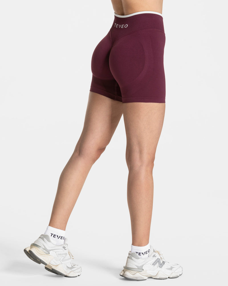 Short Contrastline Sculpt scrunch « prune »